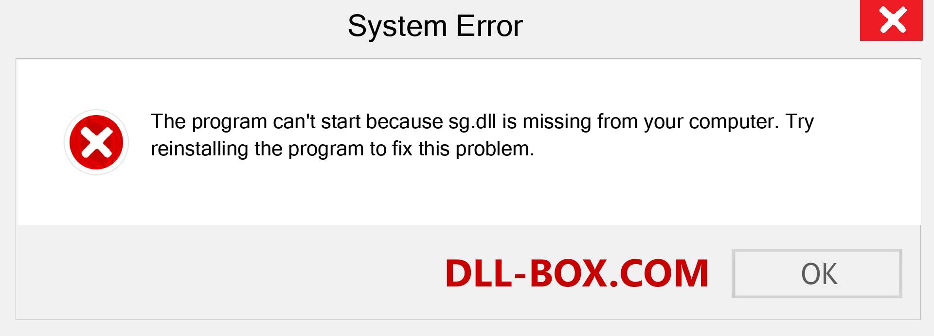  sg.dll file is missing?. Download for Windows 7, 8, 10 - Fix  sg dll Missing Error on Windows, photos, images